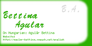 bettina agular business card
